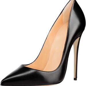COLETER  Sexy Pointed Toe High Heels,4.72 inch/12cm Patent Leather Pumps 9/685